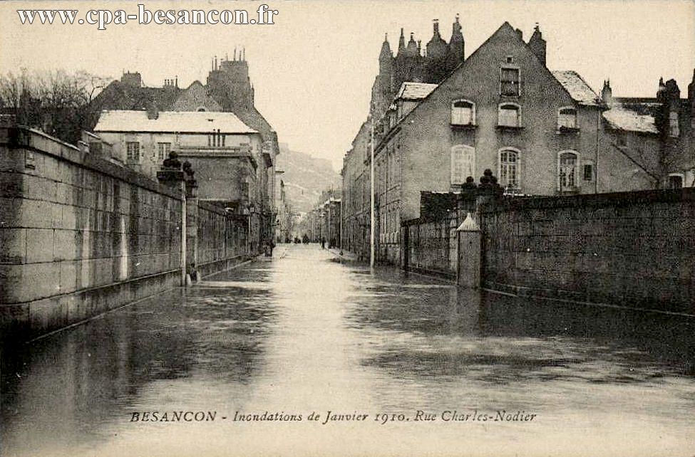 BESANÇON - Inondations de Janvier 1910. Rue Charles-Nodier